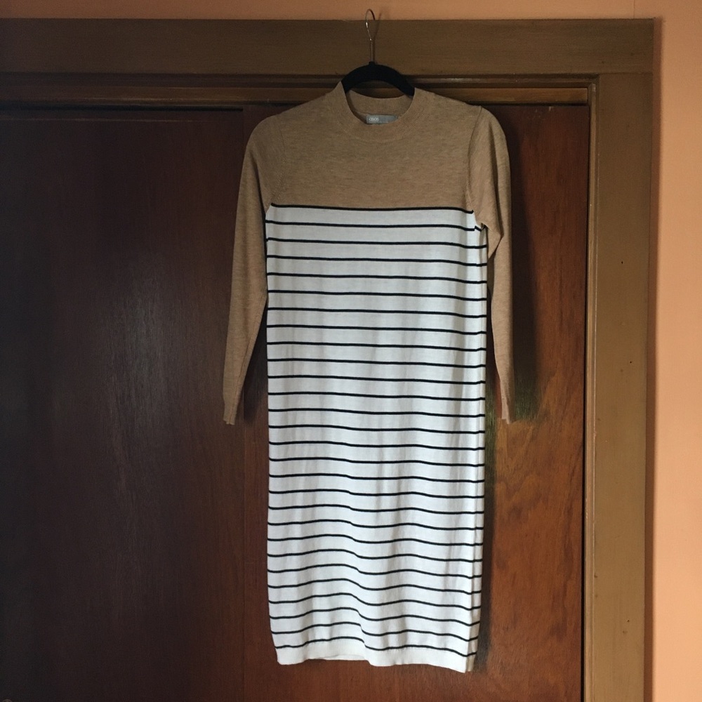 ASOS B&W Striped Bodycon Dress